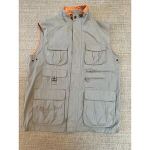 Paul & Shark Vintage Gilet Yachting Vest Mens 2X Beige Pockets Utility Gorpcore